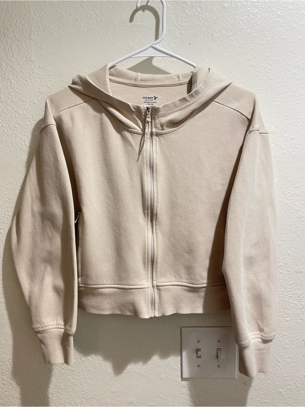 Active Dynamic Fleece Full-Zip Hoodie Beige XXL